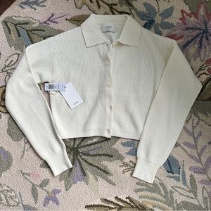 ARITZIA Wilfred Nextdoor Sweater Size Small - Light Birch - Merino Wool & Cotton
